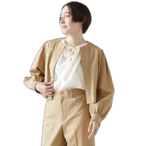 Japan direct mail martinique womens cotton collarless jacket suit A0341FJ330