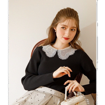 Self-operated | Couture brooch Womens knitted sweater