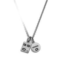 Direct mail from Japan COACH Unisex silver double pendant long necklace CO273 SLV