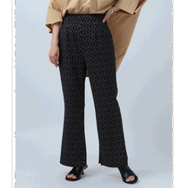 Japanese direct mail BAYFLOW womens diamond pattern jacquard trousers spring and summer breathable and comfortable adjustable belt