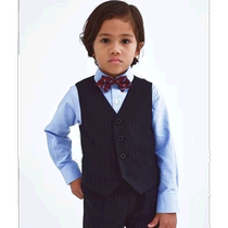 Japanese direct mail green label relaxing childrens striped vest 38251991005