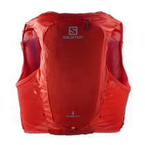 (Direct Mail from Japan) Salomon Running Vest Backpack Water Bottle Storage Lightweight Sweat Absorbent Quick Drying Fire Red 4