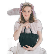 Japanese direct mail Maison de FLEUR womens bow pleated tote bag 8A42F0J2600