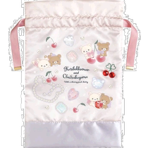 Japan direct mail (Japan direct mail) San X drawstring bag Rilakkuma Little Bear Girl Cherry CA29501