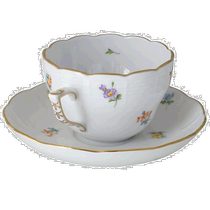 Herend tea cup and saucer Mille Fleur Western style 200ml hand-painted two-purpose cup 7 ceramic tableware soup bowl