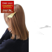 Japanese direct mail SYLVAIN LE HEN hair clip 026 womens triangle hair clip brass hair accessories color clip