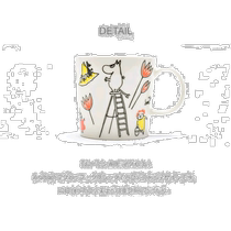 Japanese direct mail ARABIA Nordic style MOOMIN MUG 0 3L ABC illustration mug ceramic coffee