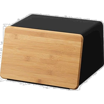 (Direct mail from Japan) Yamazaki Yamazaki bread box with lid black W31 5XD24 5XH18 5cm