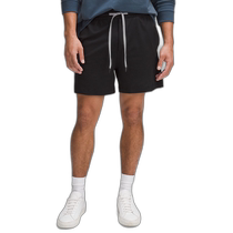 Daily fashion running errands Lululemon soft jersey shorts 5 inches Black Sprod11520178