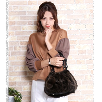 Direct mail from Japan sankyo shokai womens lightweight shoulder-shoulder fur handbag autumn and winter fashion trend
