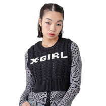 Japanese direct mail X-girl womens sleeveless knitted vest 105243015002