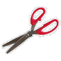 (日本直邮)Clover可乐 剪刀 p210w 波浪型 22cm 36-633