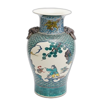 Direct mail from Japan Kutani ware Kutani style five-color hand vase