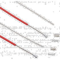 Shimano Bicycle Brake Cable Kit SIL-TEC Red Y800980