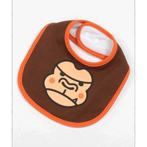 Japan direct mail XLARGE KIDS childrens cartoon gorilla face pattern bib pure cotton material comfortable