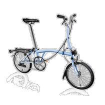 Japan direct mail BROMPTON small cloth folding bike 22 M6R CL SADW {CLOUD BLU}