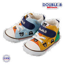 Direct mail from Japan to mikihouse Japanese-made DoubleB toddler shoes for boys and girls second section full of bears and stars in color