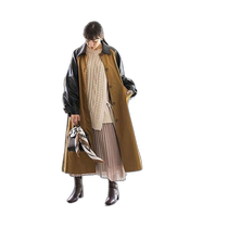 (Direct Mail from Japan) Hunch Womens Jacket Light Beige Low Collar Long Sleeve Buttons Fashionable and Comfortable
