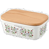 (Direct mail from Japan) Skater Enamel Butter Box with Wooden Lid 500ml Totoro ENBT5-A