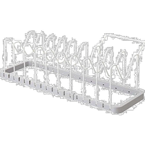 (Direct mail from Japan) Yamazaki Industrial Kitchen Pot Cover Drain Rack W45~82XD20XH17 5cm 3965