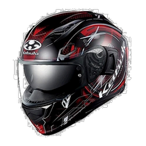 (Direct mail from Japan) Ogk Kabuto full-face helmet Kamui 3 Estela cool design M black red