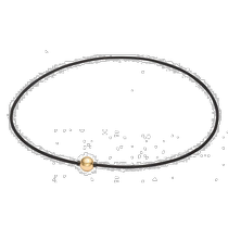 (Japan direct mail) PHITEN Phiten necklace RAKUWA neck extreme mirror ball gold black 45 cm