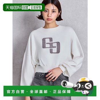 1 hour refundable japan direct mail gyda women's gg logo thin high-knit knitted inner crop top 0725