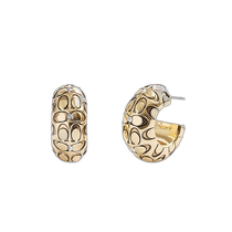 Japan Direct Mail COACH Womens Classic Pattern Thick Hoop Earrings CQ543 GLD