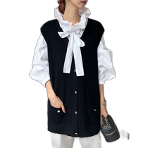 Japan direct mail Futier land gold buckle knitted vest for women 18243105