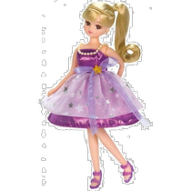 (Direct mail from Japan) TAKARATOMY Lika Doll Dress LW-03 Purple Star Tomei Card