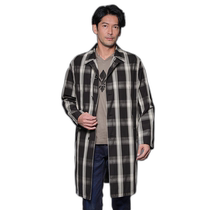 Japanese direct mail EPOCA UOMO mens large plaid pattern stand collar windbreaker M1C23190__