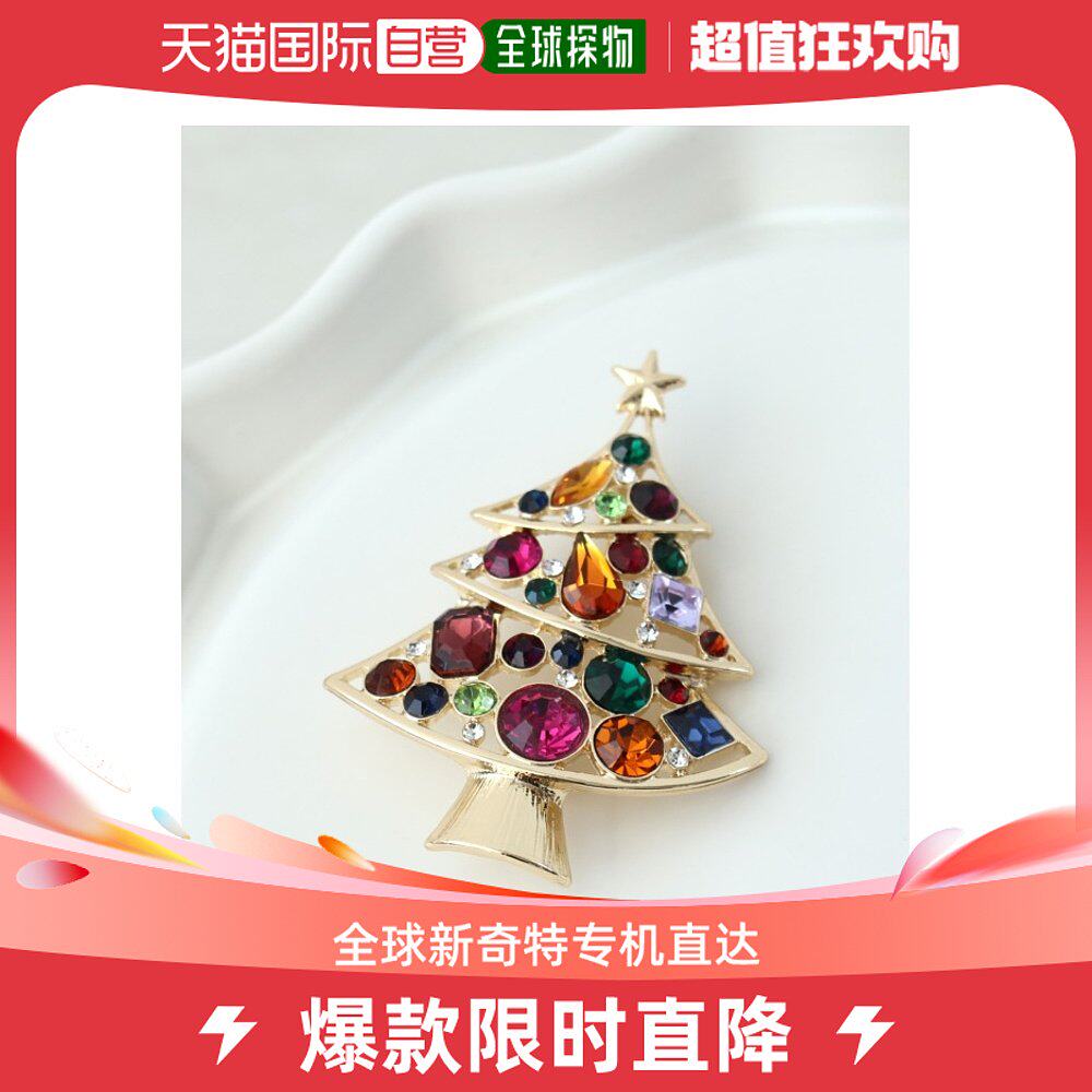 Japan Direct Post Three FOUR Time ladies colorful Christmas tree shape Alloy Brooch Fashion Ornaments-Taobao