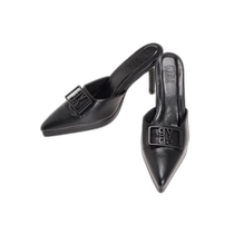 Japan direct mail square gyda square buckle pointed toe Mule GYDA shoes