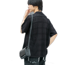 Japan direct mail SENSE OF PLACE mens summer thin crochet style knitted cardigan AA4512S1