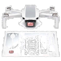 (Direct mail from Japan) WRAPGRADE for DJI Mini 2 Dotted Color Skin Sticker Silver