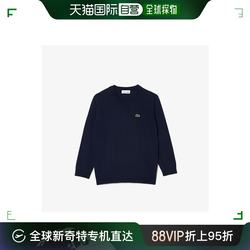 ເຮັດວຽກຍີ່ປຸ່ນ LACOSTE crocodile French merino wool blended cotton knitted sweater navy blue 104