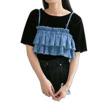 Japan direct mail Kastane womens casual style lace ruffle vest KAZ1041204A0002