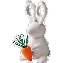 (Direct mail from Japan) QUALY Desk Bunny Scissor Clip Holder White