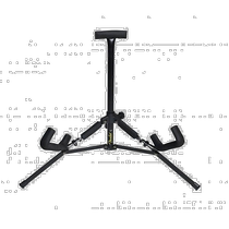 (日本直邮)Fender芬德乐器配件立式小型古典吉他木吉他支架黑色