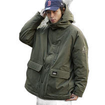 Japan direct mail GERRY co-branded large size hooded mountain pad cotton jacket waterproof and windproof MONO-MART