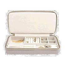 (Direct mail from Japan) Stackers SLEEK Stacking Sleek necklace travel jewelry box gray beige