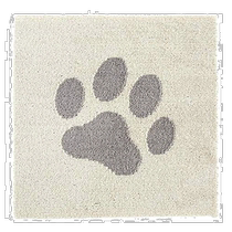 (Direct mail from Japan) Oka square patchwork carpet 45x45cm dog paw pattern beige 4548622880
