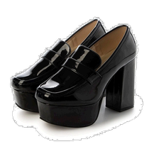 (Direct mail from Japan) Yosuke womens casual shoes black thick sole high heel matte comfortable simple commuting