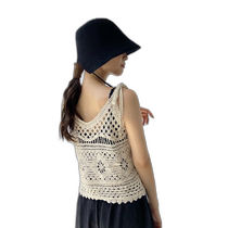 Japan direct mail AS KNOW AS plus womens crochet bow vest QB7953