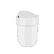 (Direct mail from Japan) Umbra Paul Roman) Round trash can with flip cover pale color 7 3L