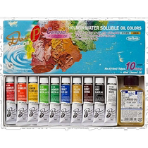 (Direct mail from Japan) Oil painting tools water and oil color small set with painting fluid 10mm (No. 4)