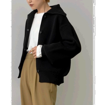 Japan Direct Mail Re:EDIT Womens Neck Design Sponge Knitted Cardigan Spring and Summer Popular Style Light and Transparent