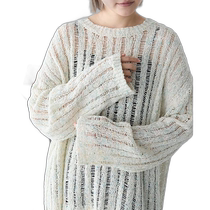 Japan direct mail (forksy) blended see-through knitted pullover sweater sweater hollow