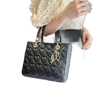 Direct mail from Japan one after another NICE CLAUP Womens large heart-shaped quilted mini tote