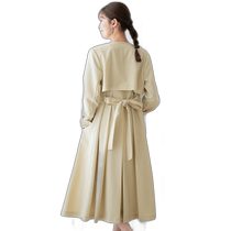 Japan direct mail Noela womens collarless back pleated long coat 5424505